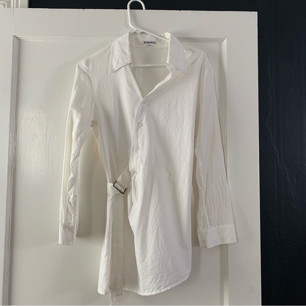 Ann Demeulemeester Asymmetric Belted Tunic Shirt 36 - Picture 2 of 7